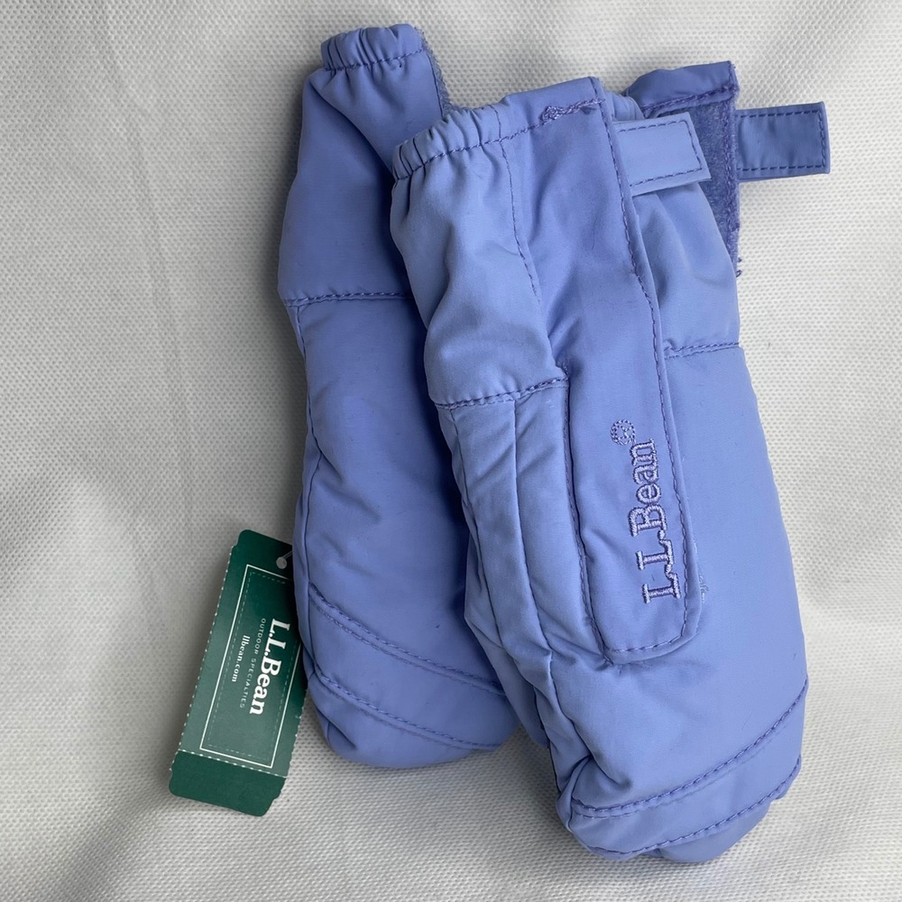 L.L. Bean Toddlers Cold Buster Mittens Waterproof Blue Periwinkle Size 24-36M